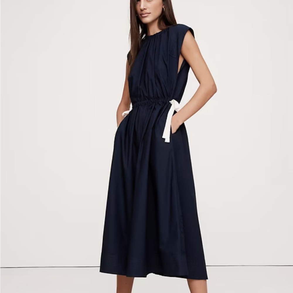 Banana Republic Poplin Tie Waist Dreas